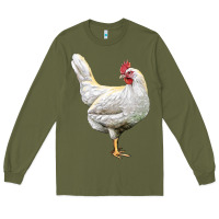 Army Green leghorn chicken Long Sleeve Tee - LillyAllenDesigns