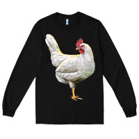 Black leghorn chicken Long Sleeve Tee - LillyAllenDesigns