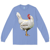 Colony Blue leghorn chicken Long Sleeve Tee - LillyAllenDesigns