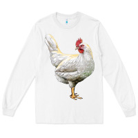 White leghorn chicken Long Sleeve Tee - LillyAllenDesigns