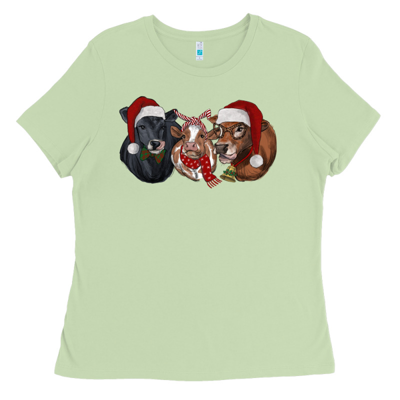 Christmas Cows Ladies Tee by RanaPortraitStore | Teevron