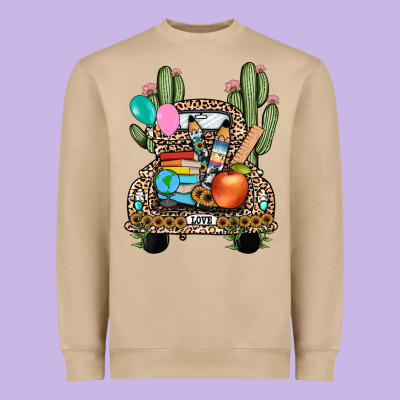 Farm Truck,back To School Heavyweight Sweatshirt Designed By Jahusdesignshop