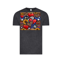 Vintage Black 4th of july american hearts Vintage Tee - Jasminsmagicworld
