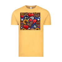 Vintage Mustard 4th of july american hearts Vintage Tee - Jasminsmagicworld