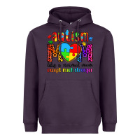 Plum autism mom like a normal mom except much stronger Heavyweight Hoodie - Artiststas