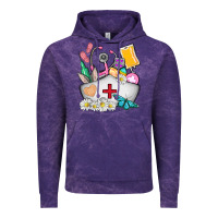 Cloud Purple nurse  easter Vintage Hoodie - AdoDesignShop