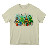 Mossy christmas trees with hockey Heavy Core Tee - Zillion Design Studio
