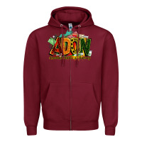 Burgundy adon assistant director of nursing juneteenth Zipper Hoodie - NancyCooperArtShop