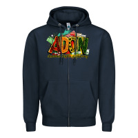 Navy adon assistant director of nursing juneteenth Zipper Hoodie - NancyCooperArtShop