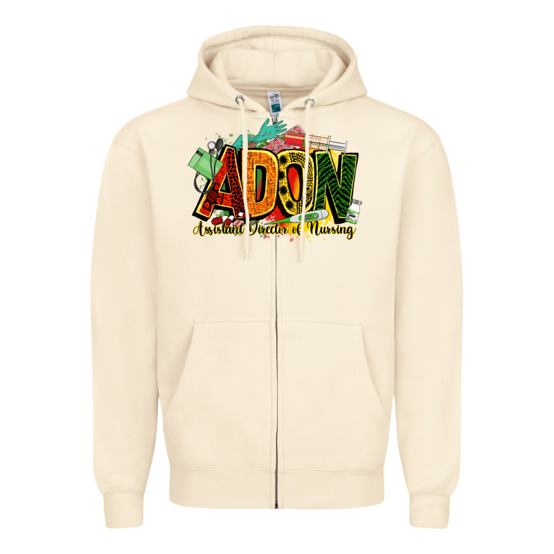 Adon Assistant Director Of Nursing Juneteenth Zipper Hoodie by NancyCooperArtShop | Teevron