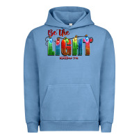 Pigment Pebble Blue be the light matthew 5 14 Urban Hoodie - CowGirlArtShop