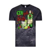Cloud Black gin`gle bells with bottle and cocktail Vintage Tee - AdoDesignShop