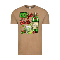 Vintage Coffee gin`gle bells with bottle and cocktail Vintage Tee - AdoDesignShop