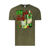 Vintage Olive gin`gle bells with bottle and cocktail Vintage Tee - AdoDesignShop