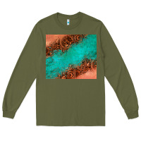 Army Green leather turquoise glitter tumbler Long Sleeve Tee - Jasminsmagicworld