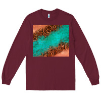 Burgundy leather turquoise glitter tumbler Long Sleeve Tee - Jasminsmagicworld