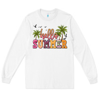 White hello summer Long Sleeve Tee - JahusDesignShop