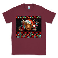 Burgundy joy shaggy cow christmas Classic Tee - Jasminsmagicworld
