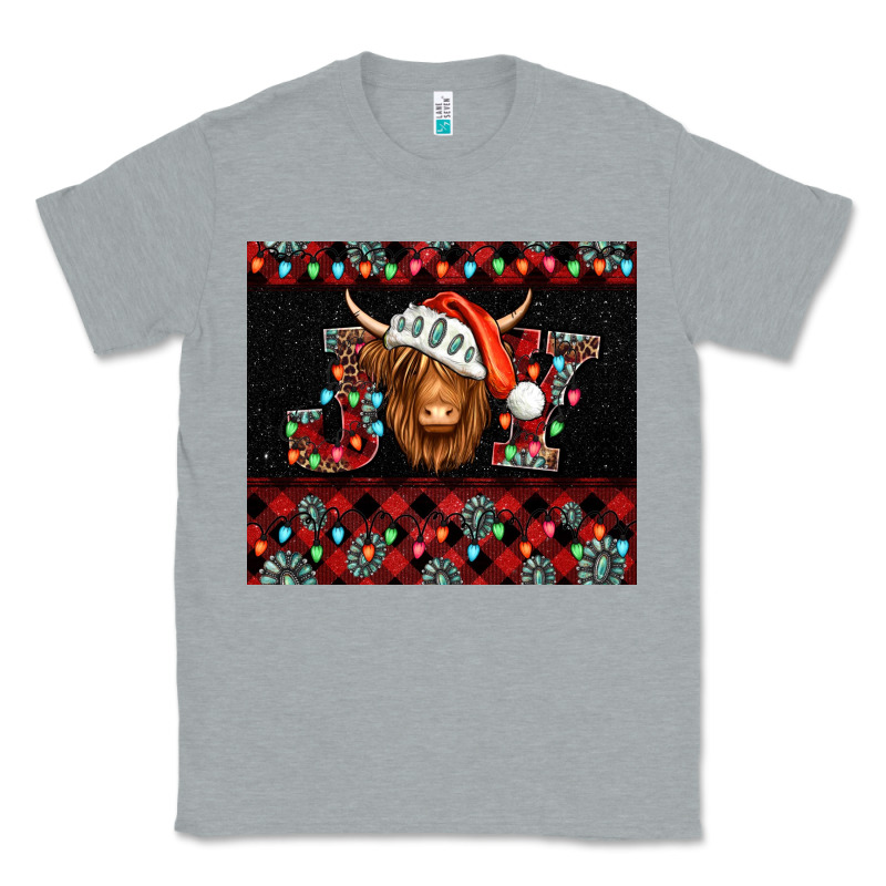 Joy Shaggy Cow Christmas Classic Tee by Jasminsmagicworld | Teevron