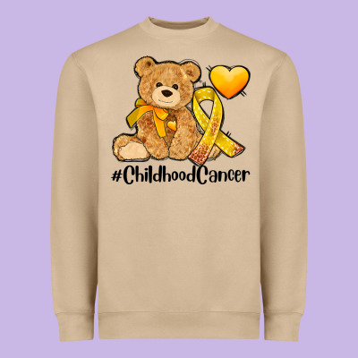 Childhood Cancer And Cancer Ribbon Heavyweight Sweatshirt Designed By Adodesignshop