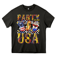 Asphalt party in the usa with leopard Heavy Core Tee - texasbilliewilder
