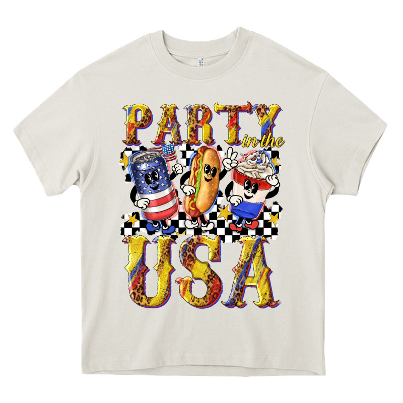 Party In The Usa With Leopard Heavy Core Tee by texasbilliewilder | Teevron