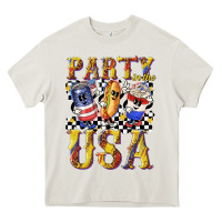Cream party in the usa with leopard Heavy Core Tee - texasbilliewilder