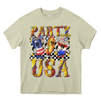 Mossy party in the usa with leopard Heavy Core Tee - texasbilliewilder
