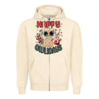 Sandshell happy owlidays Zipper Hoodie - MaliasSmallBusiness