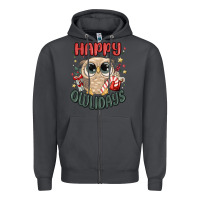 Smoke happy owlidays Zipper Hoodie - MaliasSmallBusiness