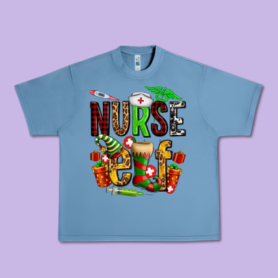 Nurse Elf Urban Heavy Tee Designed By Adodesignshop