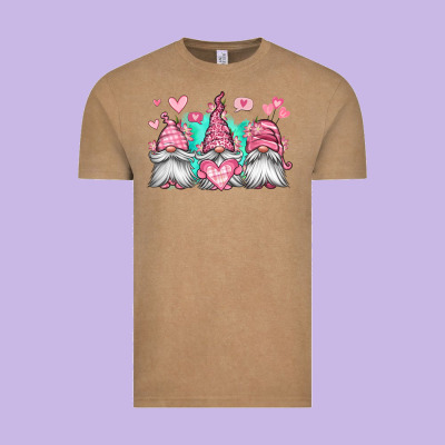 Valentines Day Gnomes Vintage Tee Designed By Jasminsmagicworld