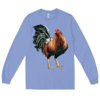 Colony Blue American Game Rooster Long Sleeve Tee - LillyAllenDesigns