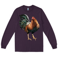 Plum American Game Rooster Long Sleeve Tee - LillyAllenDesigns