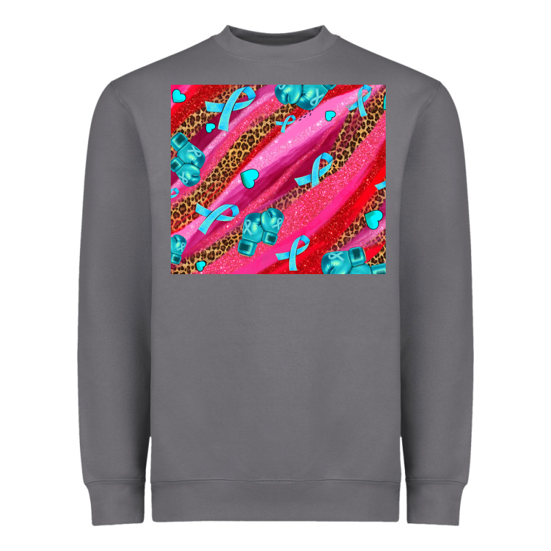 Cancer Boxing Gloves And Cancer Ribbon Heavyweight Sweatshirt by AdoDesignShop | Teevron
