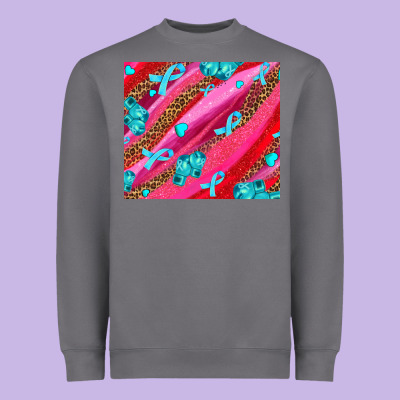 Cancer Boxing Gloves And Cancer Ribbon Heavyweight Sweatshirt Designed By Adodesignshop