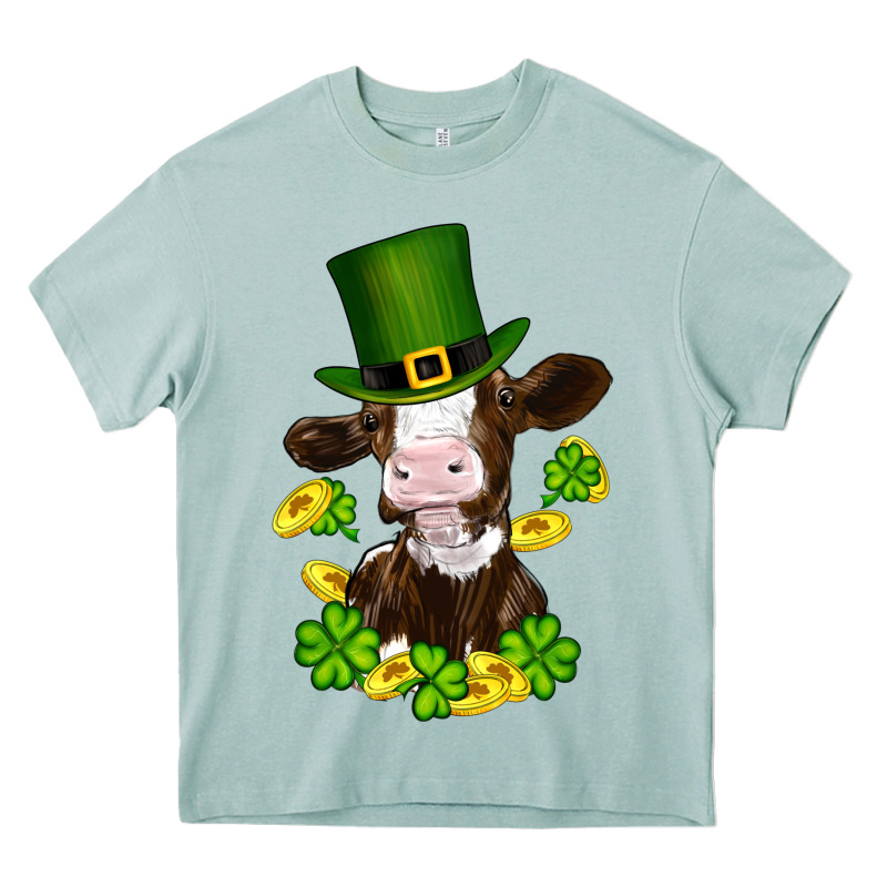 St Patricks Day Cow Heavy Core Tee by RanaPortraitStore | Teevron