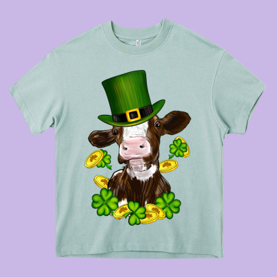 Heavy Core Tee st patricks day cow