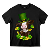 Black st patricks day cow Heavy Core Tee - RanaPortraitStore