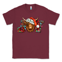 Burgundy joy christmas shaggy cow Classic Tee - Jasminsmagicworld