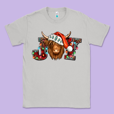 Joy Christmas Shaggy Cow Classic Tee Designed By Jasminsmagicworld