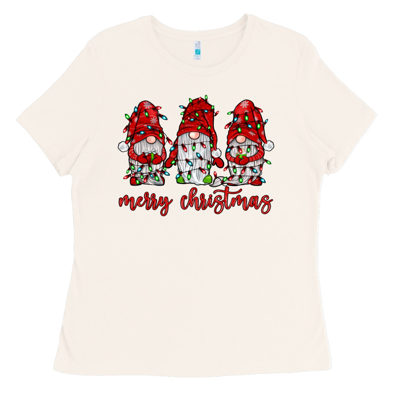 Merry Christmas Gnome With Christmas Lights Ladies Tee by JahusDesignShop | Teevron