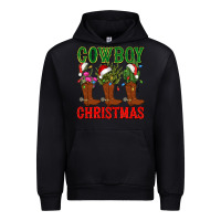 Black cowboy christmas boots cactus Urban Hoodie - CowGirlArtShop