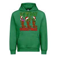 Cowboy Christmas Boots Cactus Urban Hoodie | Teevron
