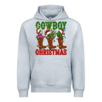 Heather Grey cowboy christmas boots cactus Urban Hoodie - CowGirlArtShop