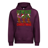 Mauve Wine cowboy christmas boots cactus Urban Hoodie - CowGirlArtShop