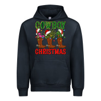 Navy cowboy christmas boots cactus Urban Hoodie - CowGirlArtShop