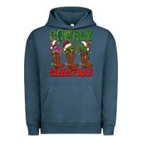 Pigment Midnight Navy cowboy christmas boots cactus Urban Hoodie - CowGirlArtShop