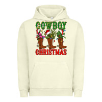 Pigment Pistachio cowboy christmas boots cactus Urban Hoodie - CowGirlArtShop