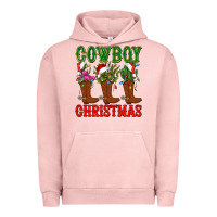 Pigment Salmon cowboy christmas boots cactus Urban Hoodie - CowGirlArtShop